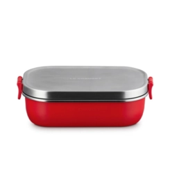 Lancheira Térmica de Aço Inox 900 ml On The Go Vermelho Le Creuset