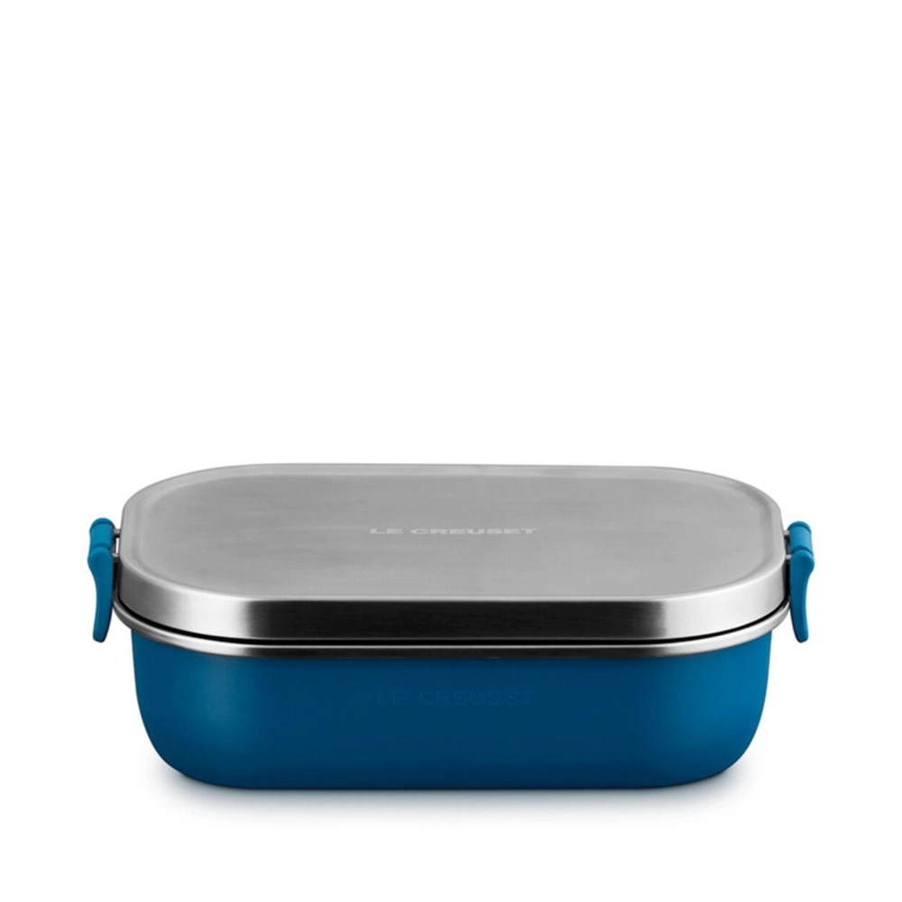 Lancheira Térmica de Aço Inox 900 ml On The Go Deep Teal Le Creuset