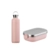 Kit Lancheira Hermética e Garrafa Térmica de Aço Inox On The Go Shell Pink Le Creuset