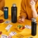 Kit Lancheira Hermética e Garrafa Térmica de Aço Inox On The Go Matte Black Le Creuset