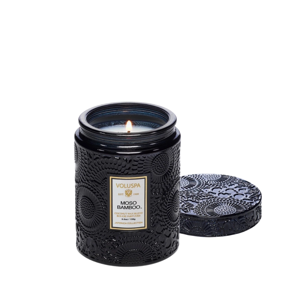 Mini Vela Decorativa de Vidro 50h Moso Bamboo Voluspa