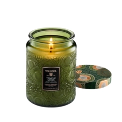 Vela Decorativa de Vidro Tamanho G 100h Temple Moss Voluspa