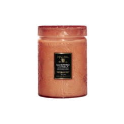 Vela Decorativa de Vidro Tamanho G 100h com Tampa Mandarino Cannela Voluspa