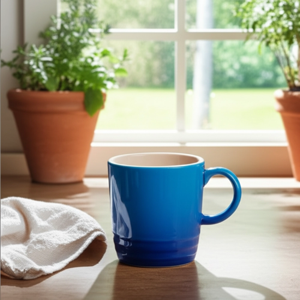 Caneca Espresso de Cerâmica 100 ml Azul Marseille Le Creuset