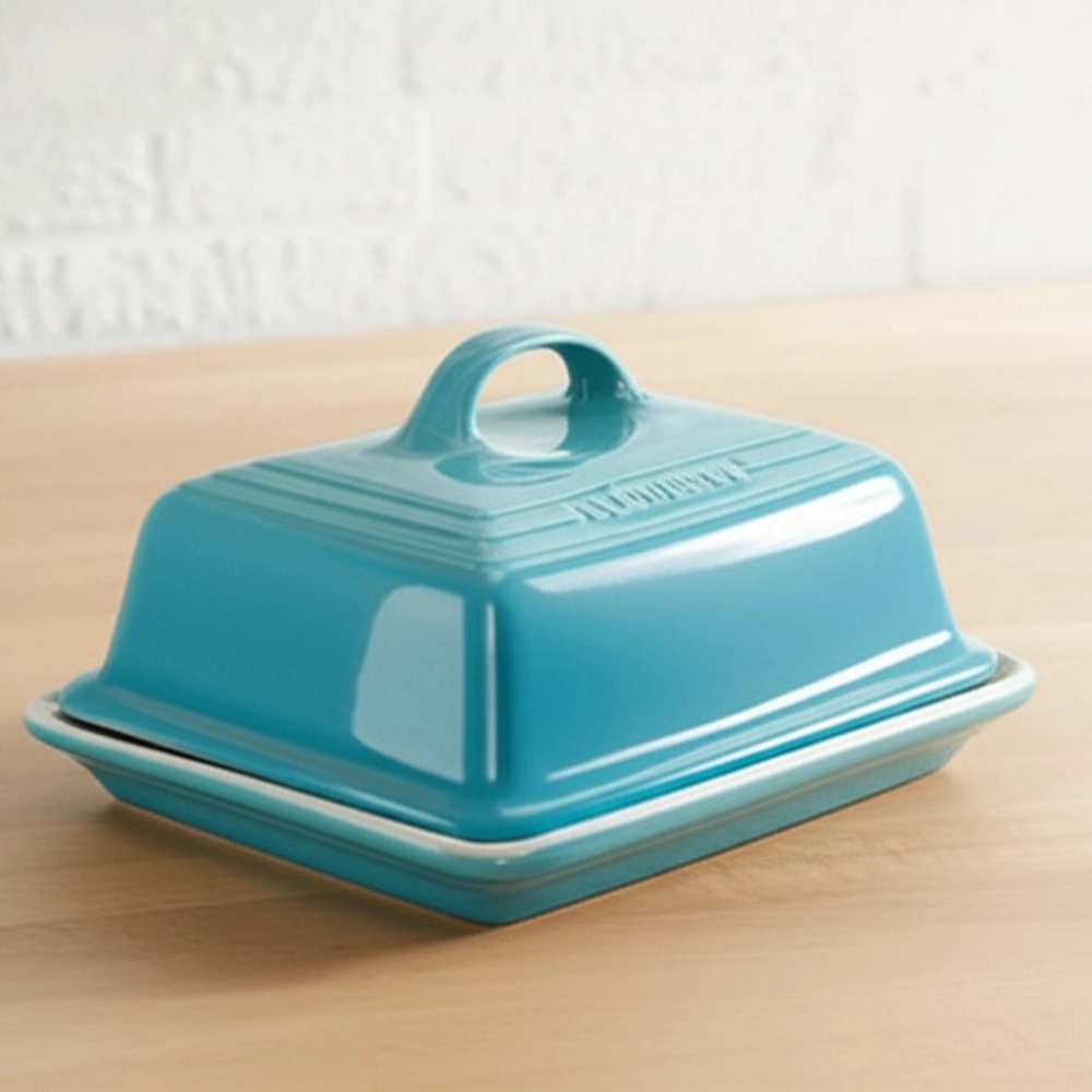 Manteigueira de Cerâmica Azul Caribe Le Creuset