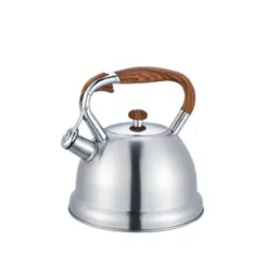 Chaleira de Aço Inox com Alça em Bambu 3 L Mimo Style