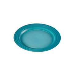 Prato Raso de Cerâmica 22 cm Azul Caribe Le Creuset