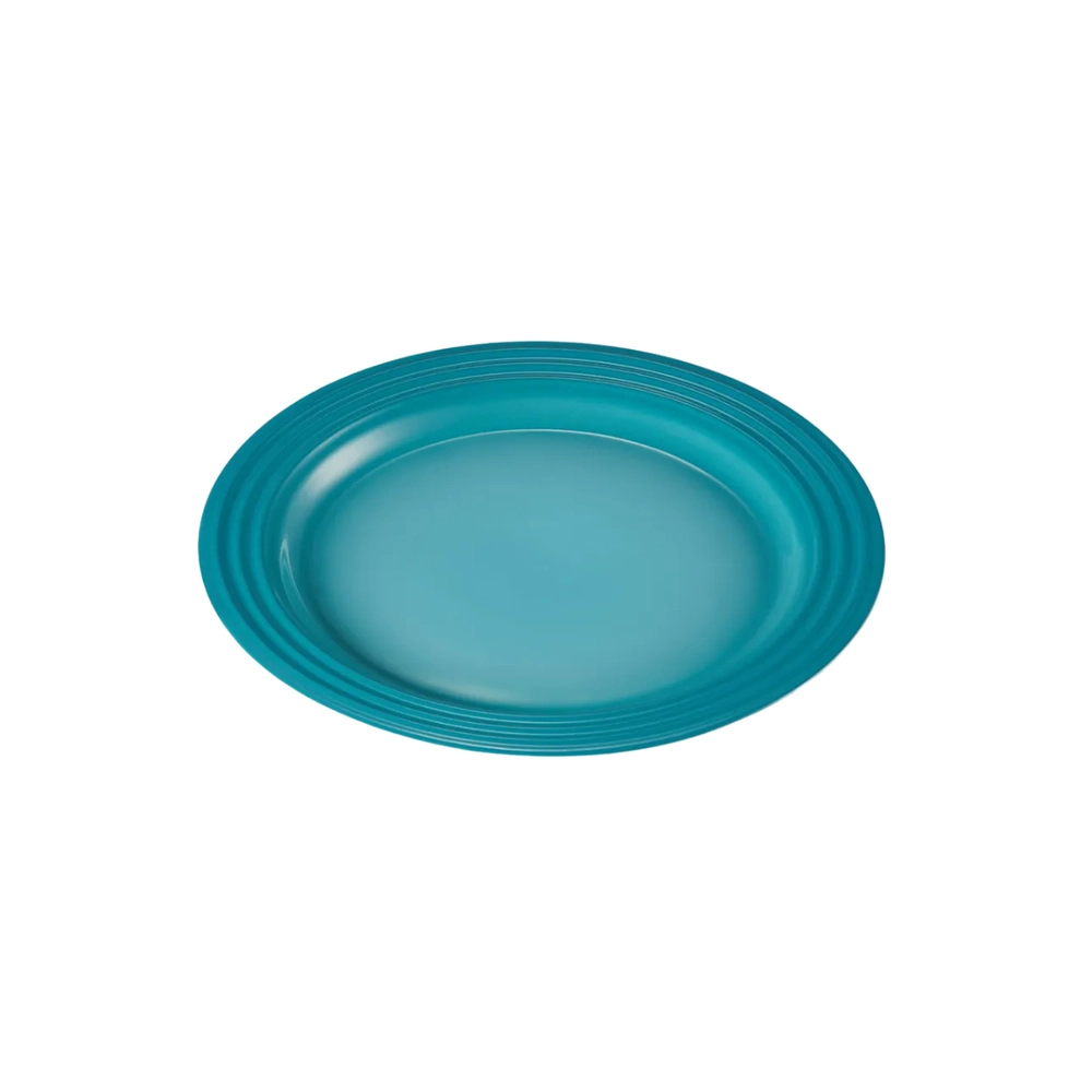 Prato Raso de Cerâmica 22 cm Azul Caribe Le Creuset