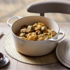Panela Redonda Signature 22 cm Meringue Le Creuset