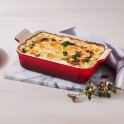 Travessa Retangular de Cerâmica Heritage 26 cm Vermelho Le Creuset