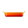 Travessa Retangular de Cerâmica Heritage 32 cm Laranja Le Creuset