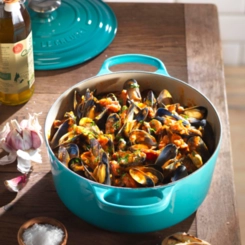 Panela Oval Signature 31 cm Azul Caribe Le Creuset