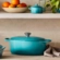 Panela Oval Signature 31 cm Azul Caribe Le Creuset