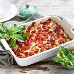 Travessa Retangular de Cerâmica Heritage 32 cm Branco Le Creuset