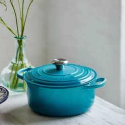 Panela Redonda Signature 16 cm Azul Caribe Le Creuset