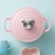 Panela Redonda Tradition 14 cm Pegador Urso Chiffon Pink Le Creuset