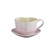 Caneca Coração com Pires em Cerâmica 220 ml Shell Pink Le Creuset