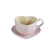 Caneca Coração com Pires em Cerâmica 220 ml Shell Pink Le Creuset