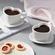 Caneca Coração com Pires em Cerâmica 220 ml Branco Le Creuset
