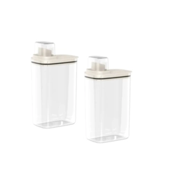 Jogo de 2 Dispensers Flow 2,3 Litros Bege Ou