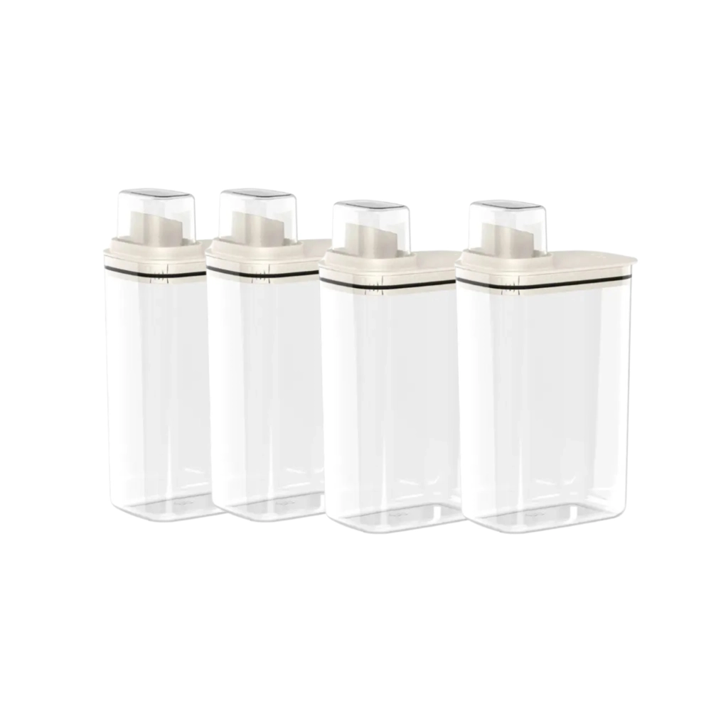 Jogo de 4 Dispenser Flow 2,3 Litros Bege Ou