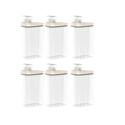 Jogo de 6 Dispenser Flow 2,3 Litros Bege Ou