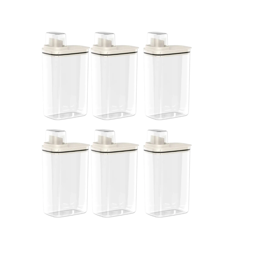Jogo de 6 Dispenser Flow 2,3 Litros Bege Ou