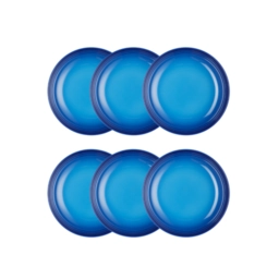 Jogo de 12 Pratos Fundos de Cerâmica 22 cm Azure Blue Le Creuset