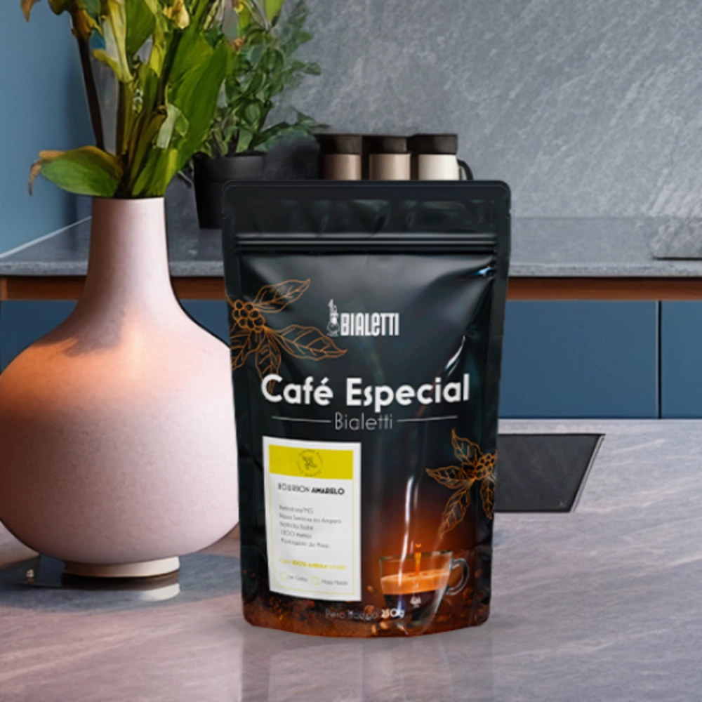 Café Torrado em Grão Bourbon 250 g Amarelo Bialetti