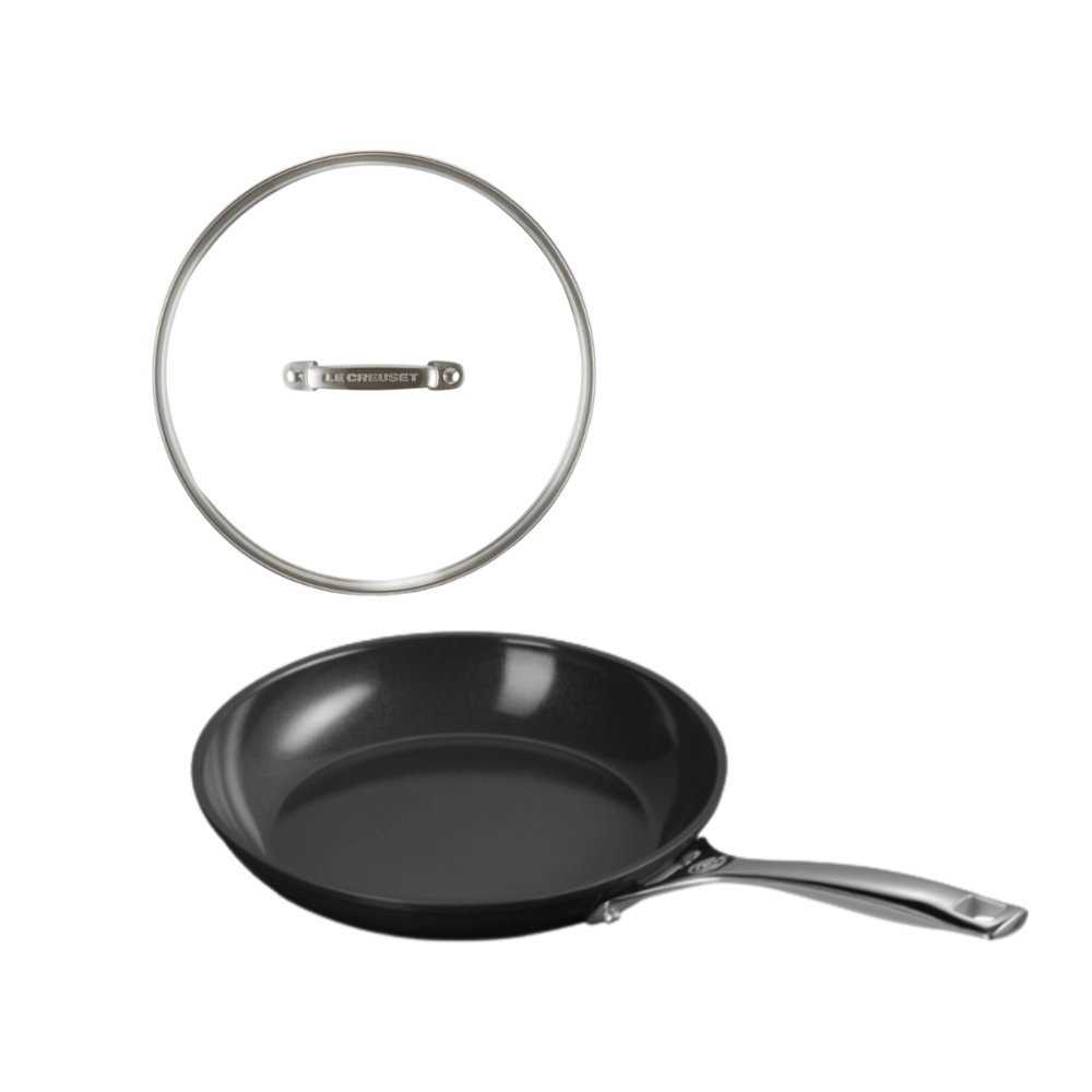 Kit Frigideira Rasa Non Stick Ceramic e Tampa 24 cm Le Creuset