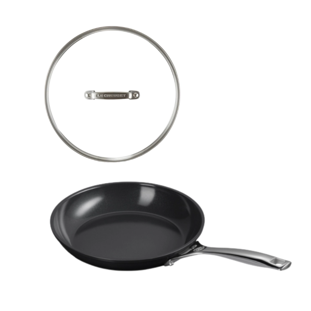 Kit Frigideira Rasa Non Stick Ceramic e Tampa 30 cm Le Creuset