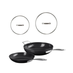 Kit Frigideiras Rasa e Funda Non Stick Ceramic e Tampa 24 e 28 cm Le Creuset
