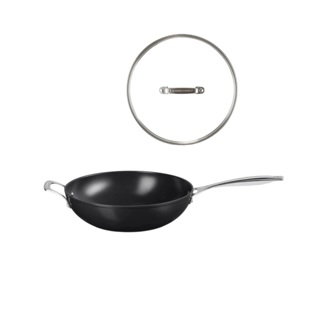 Kit Wok Non Stick Ceramic e Tampa 30 cm Le Creuset