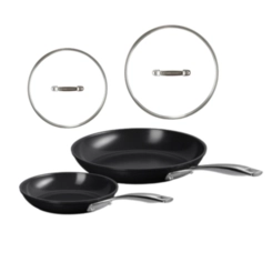 Kit 2 Frigideiras Rasas Non Stick Ceramic e Tampa 24 e 28 cm Le Creuset