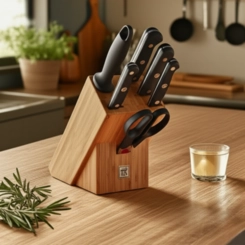 Cepo de Facas com Afiador Gourmet Bamboo 7 Peças Zwilling