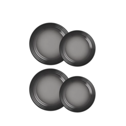 Jogo de 4 Pratos Rasos de Cerâmica 22 e 27 cm Flint Le Creuset