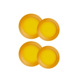 Jogo de 4 Pratos Rasos de Cerâmica 22 e 27 cm Nectar Le Creuset