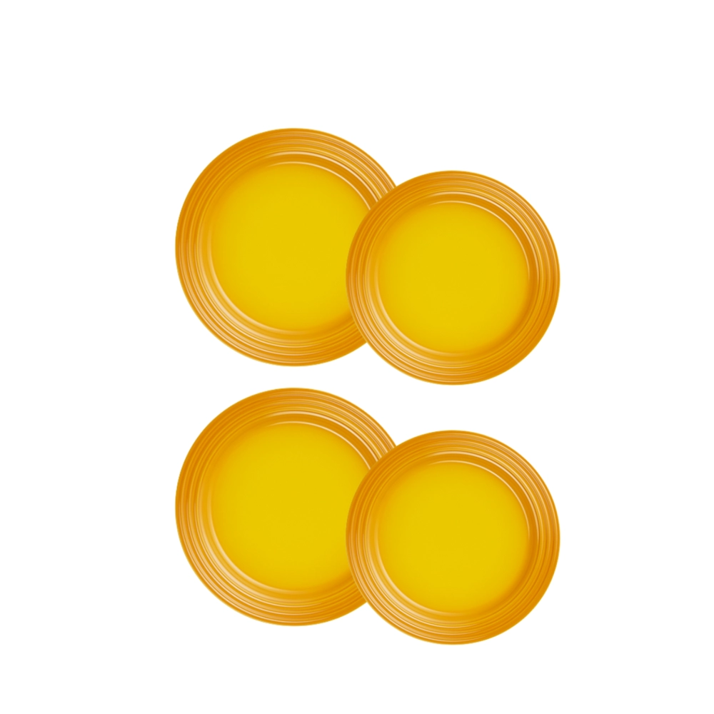 Jogo de 4 Pratos Rasos de Cerâmica 22 e 27 cm Nectar Le Creuset