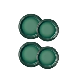 Jogo de 4 Pratos Rasos de Cerâmica 22 e 27 cm Artichaut Le Creuset