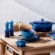 Jogo de 4 Pratos Rasos de Cerâmica 22 e 27 cm Azure Blue Le Creuset