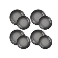 Jogo de 8 Pratos Rasos de Cerâmica 22 e 27 cm Flint Le Creuset