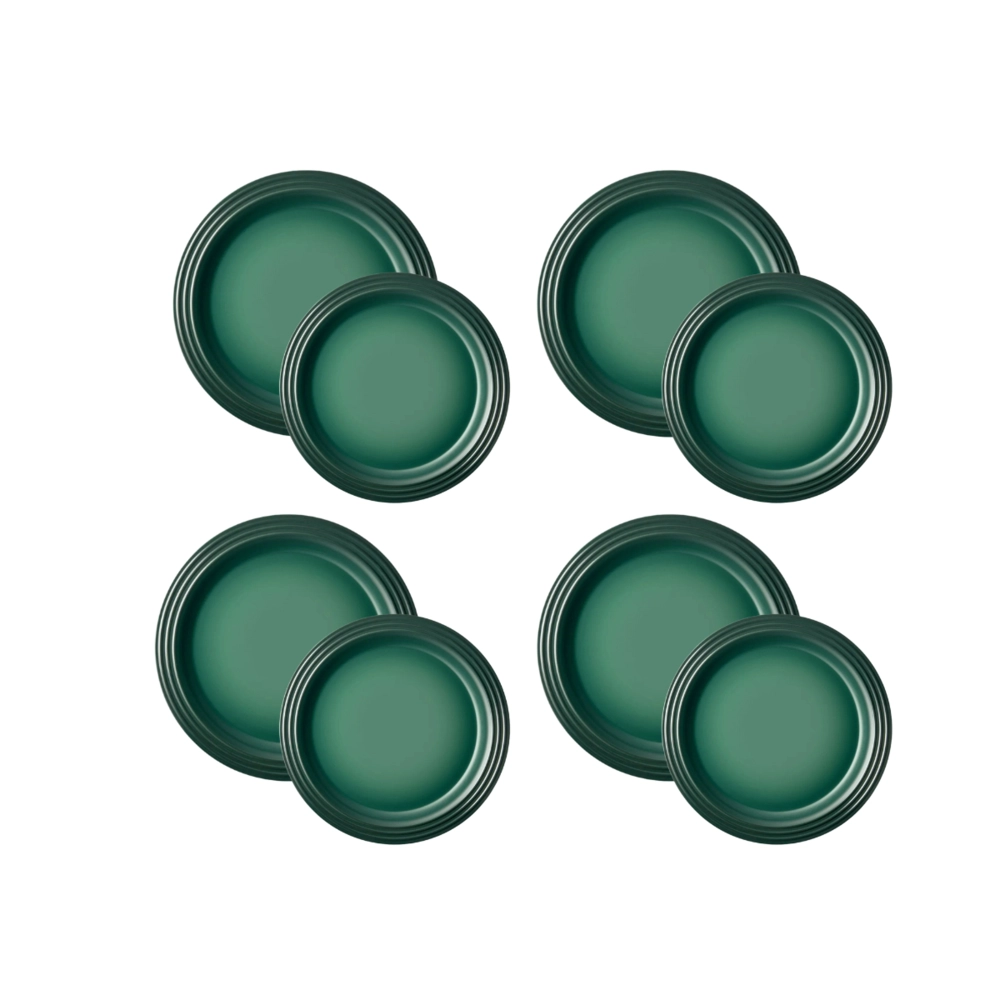 Jogo de 8 Pratos Rasos de Cerâmica 22 e 27 cm Artichaut Le Creuset