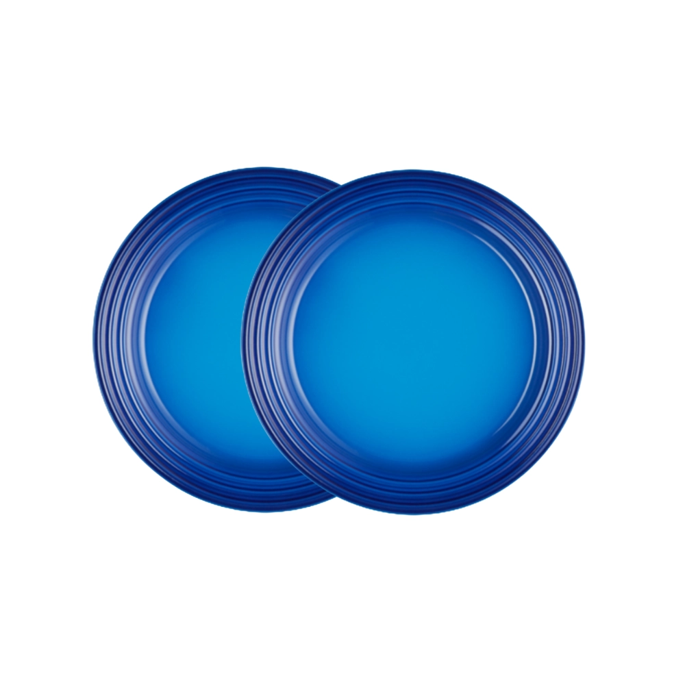 Jogo de 2 Pratos Rasos de Cerâmica 27 cm Azure Blue Le Creuset