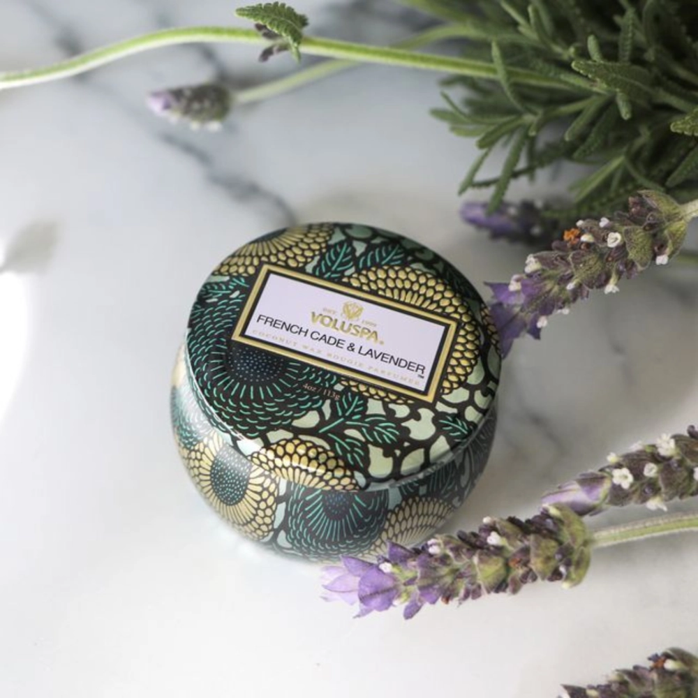 Mini Vela Decorativa em Lata 25h French Cade Lavender