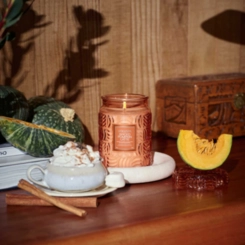 Vela Decorativa de Vidro Tamanho G 100h Spiced Pumpkin Latte Voluspa