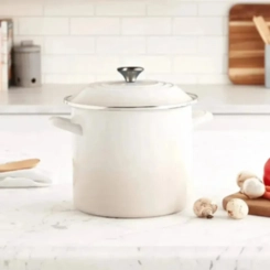 Stock Pot Pegador Aço Inox 7,6 Litros 22 cm Meringue Le Creuset