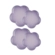 Jogo de 4 Pratos Rasos Flor de Cerâmica 14 e 23 cm Bluebell Roxo Le Creuset