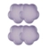 Jogo de 4 Pratos Rasos Flor de Cerâmica 23 cm Bluebell Roxo Le Creuset
