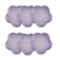 Jogo de 6 Pratos Rasos Flor de Cerâmica 23 cm Bluebell Roxo Le Creuset
