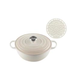 Kit Panela Marmita 26 cm e Suporte de Silicone Meringue Le Creuset